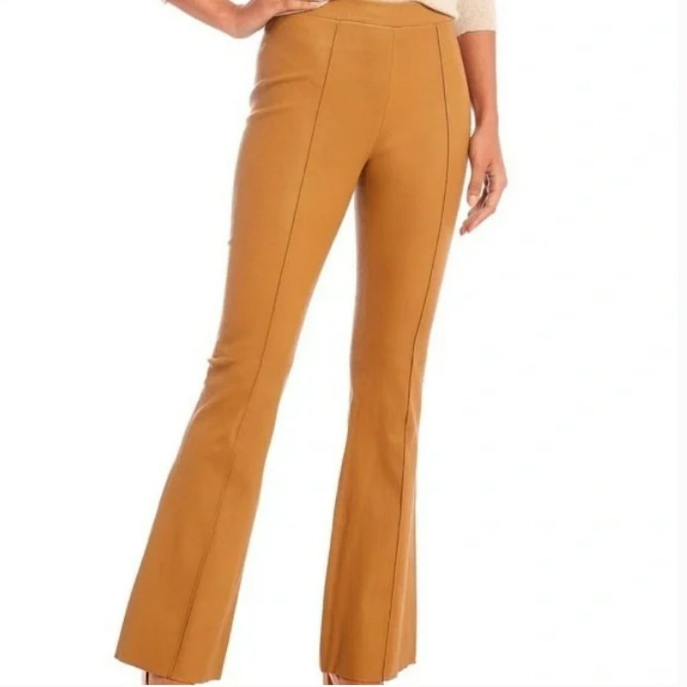 Antonio Melani Slip On Jessica Flare Leather Pants Size 2